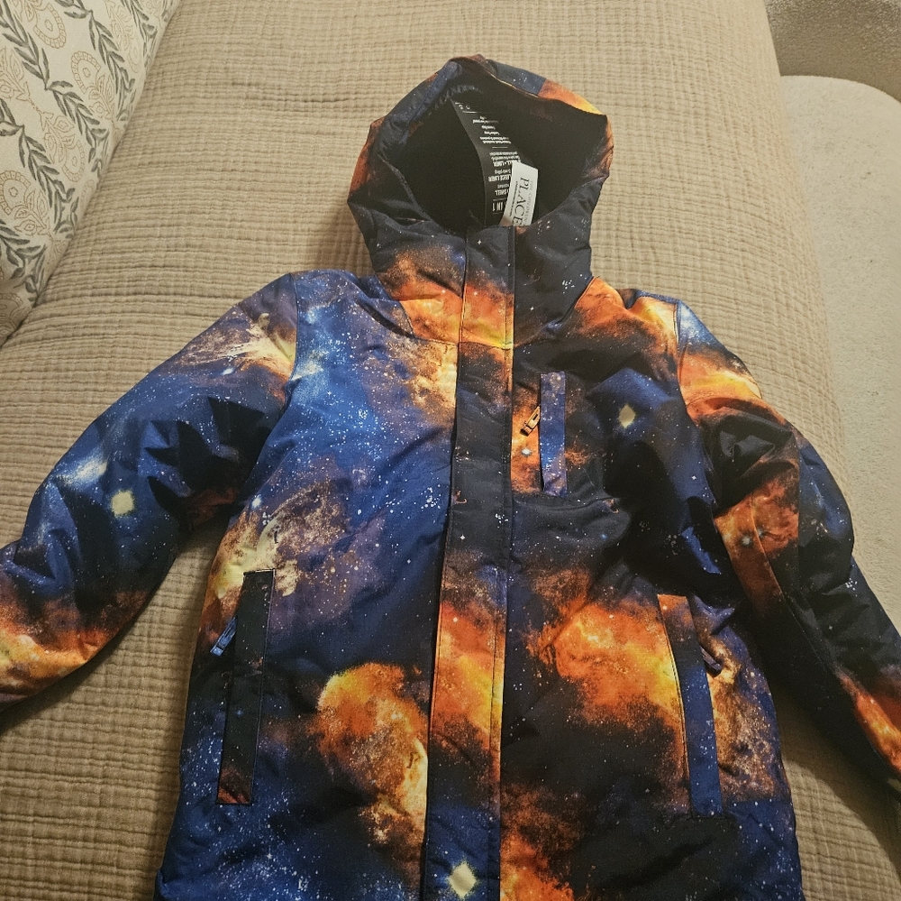 Place Cosmic Print Jacket with Hood